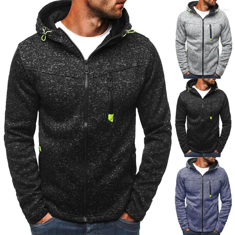 

Men' Jackets Fashion Mens Zipper Jacket Sports Hoodie Fleece Coat Autumn Winter, Navy blue