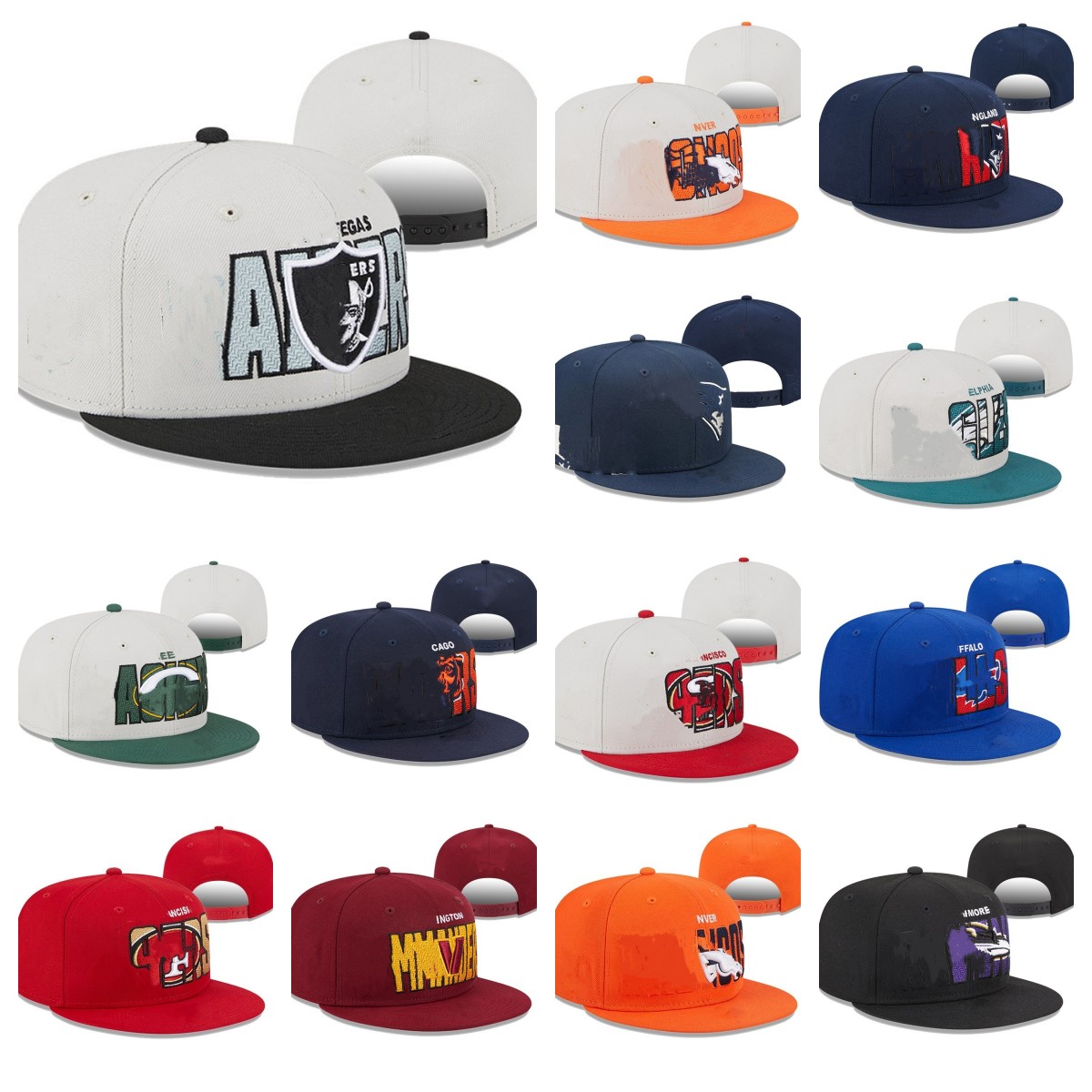 

unisex Designers Snapbacks hats baseball hat All team Logo Embroidery Flat football Basketball Adjustable cap Mesh Beanies Fitted Hat Outdoors Sport cap mix order, Adjustable hats
