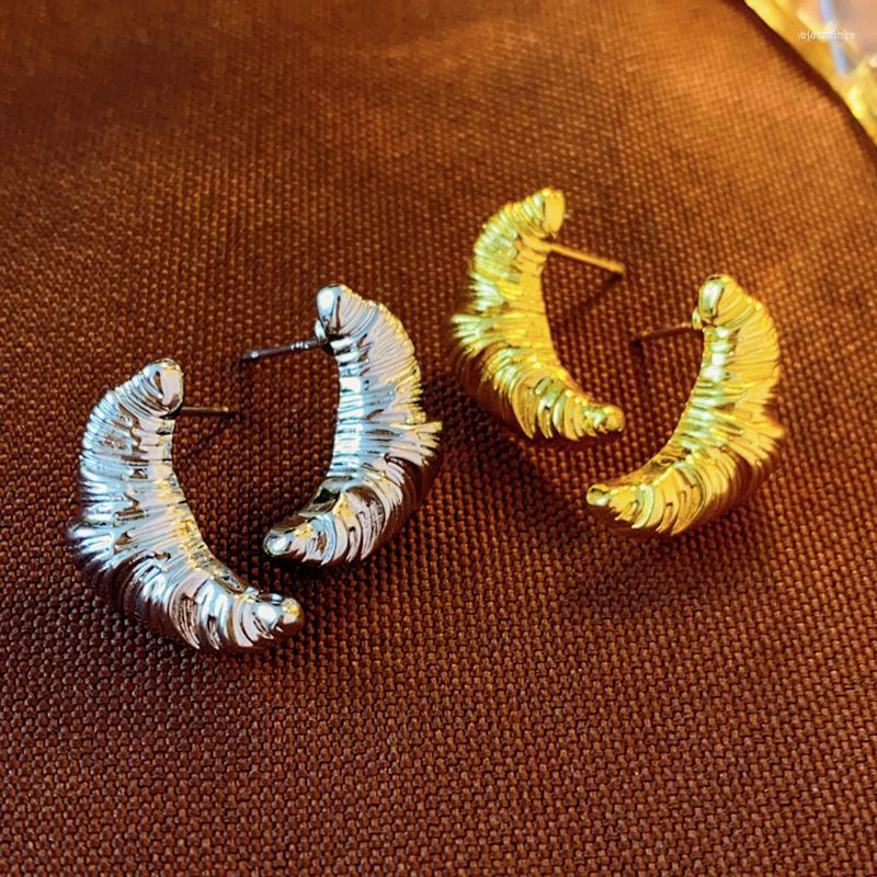 

Stud Earrings Minimalist Moon For Women Temperament Niche Personality Cow Horns Gold Color Metal Accessories Jewelry Gifts