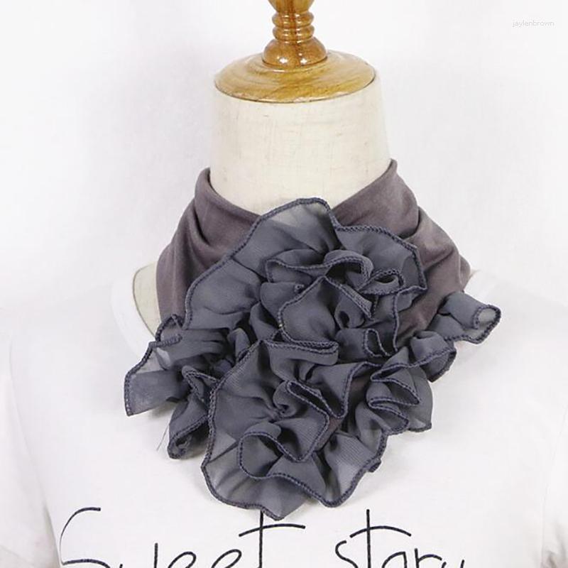 

Scarves Women Scarf Fashion Solid Color Neckerchief Ring Simple Collar For Female 2023