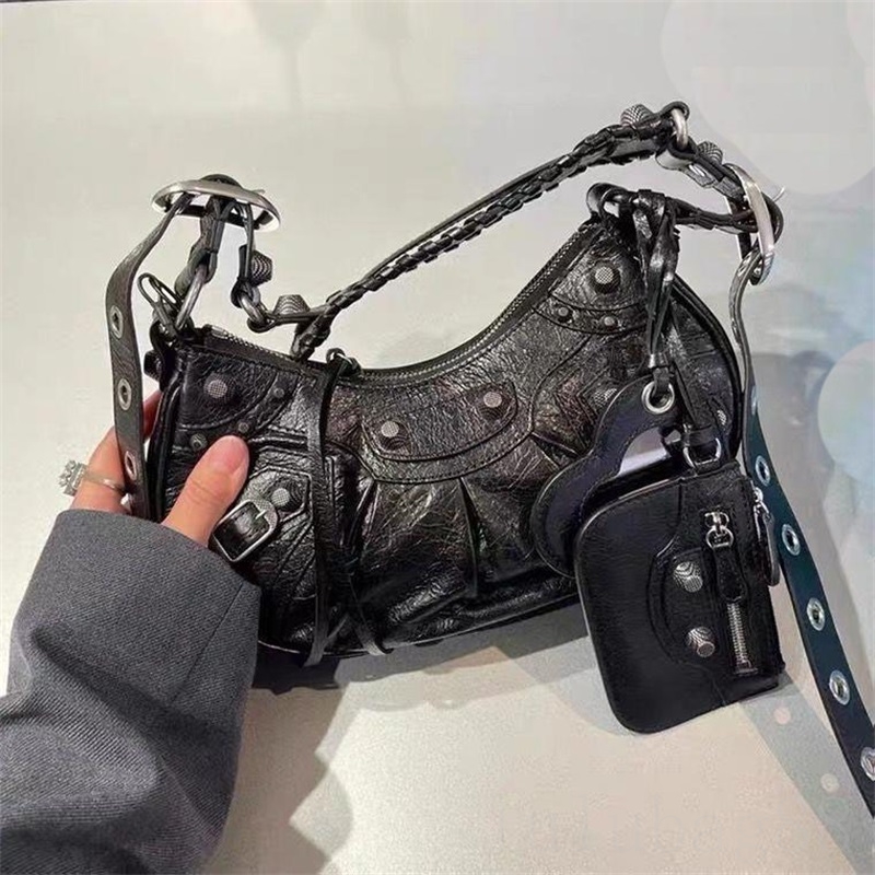 

Black brown men wallet luxurys designer handbags fashion decorative cool girl street shopping borse outdoor travel motorcycle portable woman bag le cagole C23, 6#
