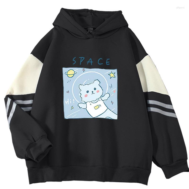 

Women's Hoodies 2023 Fall Women's Jacket Kawaii Print Anime Clothes Harajuku Fleece Casual Sweatshirt Loose Long Sleeve Aesthetic, Black