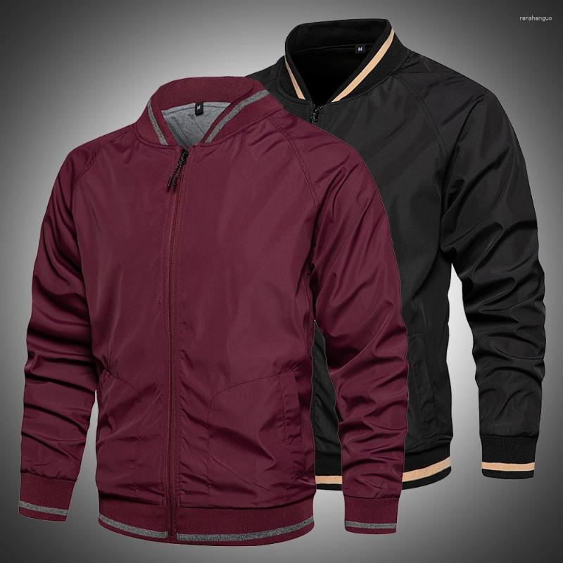 

Men's Jackets Casual Men Bomber Jacket Spring Autumn Outerwear Zipper Coat 2023 Windbreaker Breathable Thin Male Outfits, Jk05 red