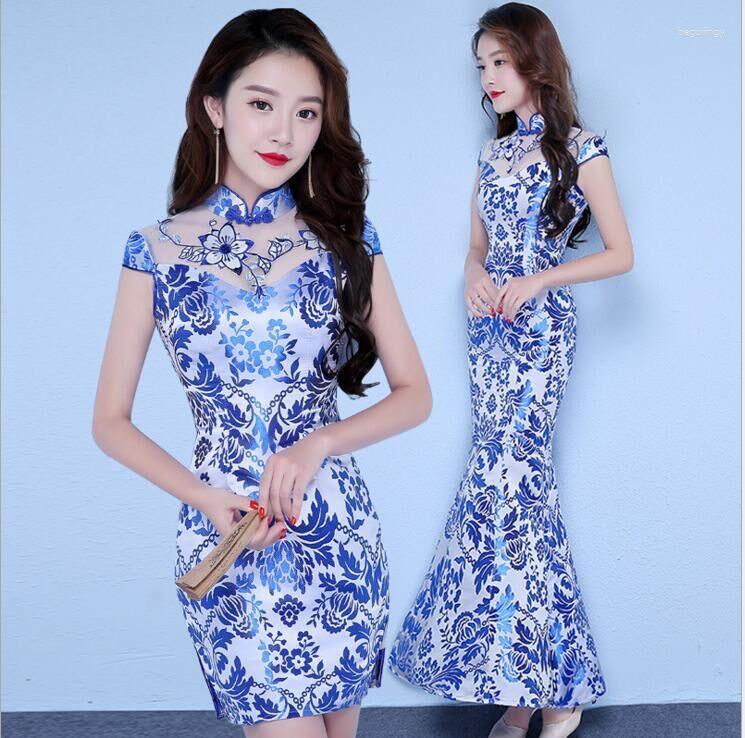 

Ethnic Clothing Vintage Chinese Style Wedding Dress Retro Toast Long Gown Marriage Cheongsam Qipao Party Evening Vestidos Clothes