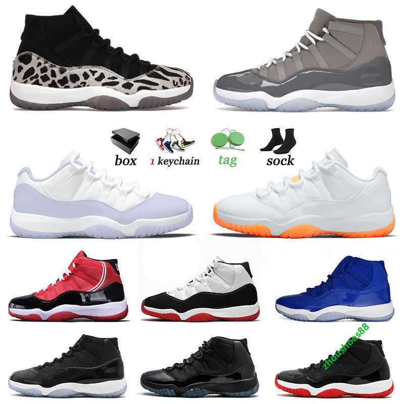 

11 Jumpman 11s XI Mens Womens Designer Basketball Shoes Animal Instinct White Pure Violet Low Legend Blue Cool Grey High Space Jam Sports Sneakers Trainers With Box, B5 45 concord high 36-47 (2)