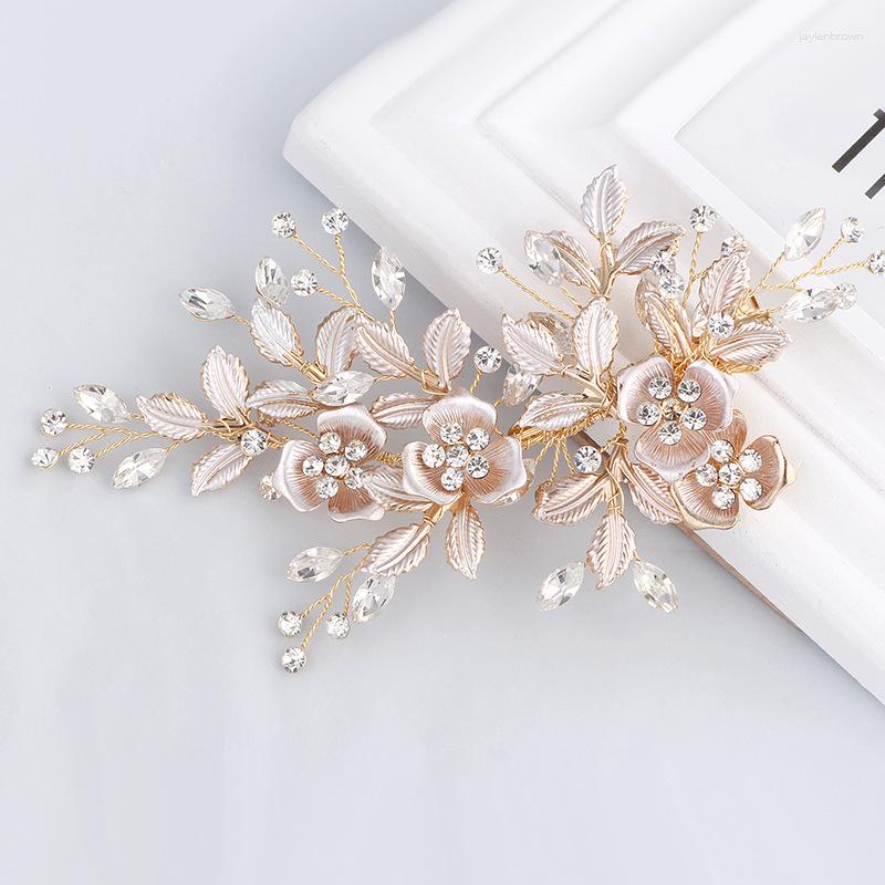 

Headpieces The Style Selling 2023 Bride Hair Fashion Headdress Zircon Bridal Simple Design Flower Wedding Accessories