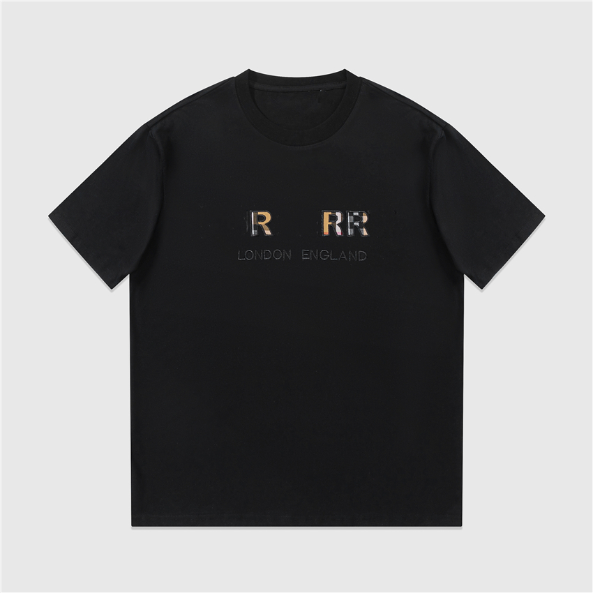 

Men's T-Shirts Fashion Men T-shirt 2023 Burberris New Cotton Soft Wrinkle Resistant Printing Letters Casual Student Couple Short Lining 02-04