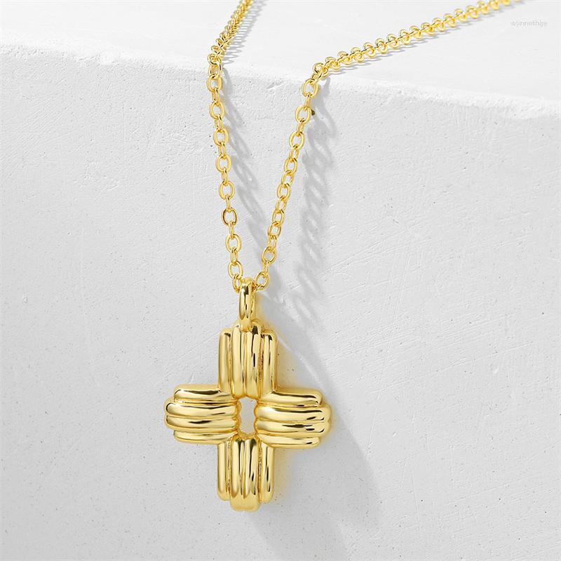 

Chains Vintage Gold Plated Cross Barbed Pendant Chain Choker Necklace For Women Men Unisex Hip-Hop Party Y2K Jewelry Accessories