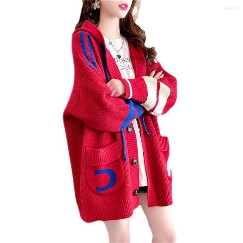 

Women's Knits Hoodies Loose Jackets Women's Sweaters Cardigans Autumn Winter Knitted Sweater Overized Trendy Female Clothing Ladies, Blue