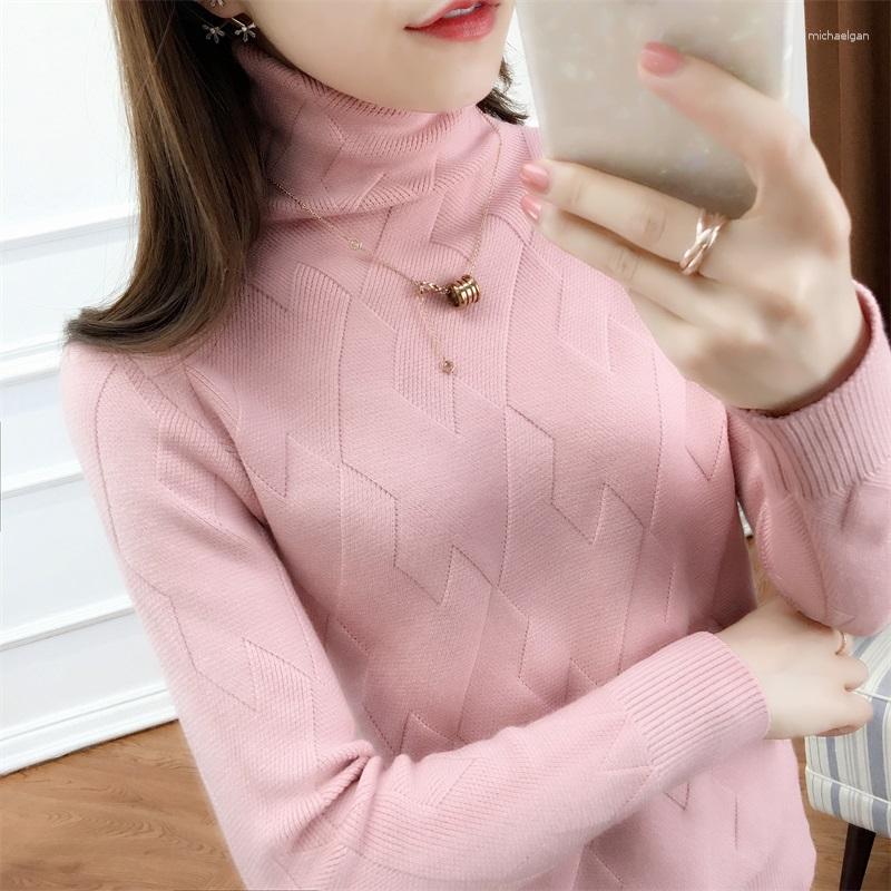 

Women's Sweaters 2023 Autumn And Winter High-necked Solid Color Pullover Slim Sweater Fashion Short Long-sleeved Outer Wear, Purple