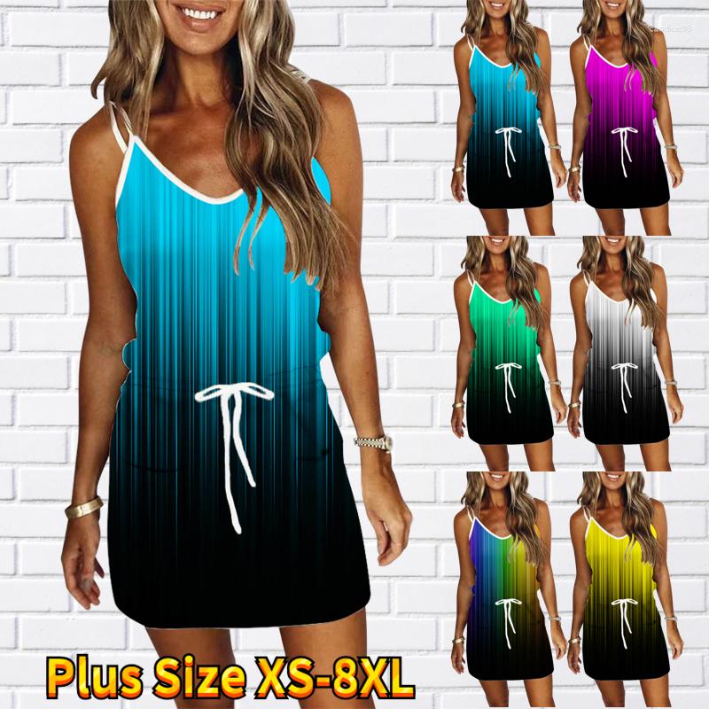 

Casual Dresses Spring Latest Basic Models Of Halter Women's Fashion Dazzling Color Printing Flowers Sexy Elegant -8XL, 20505-black