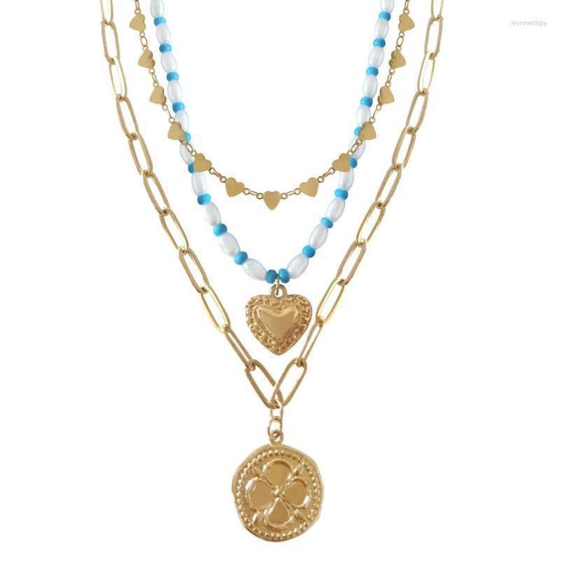 

Chains Bohemian Multi Layered Beaded Strand Necklace Women Layering Beach Shell Pearl Statement Jewelry Gift Wholesale