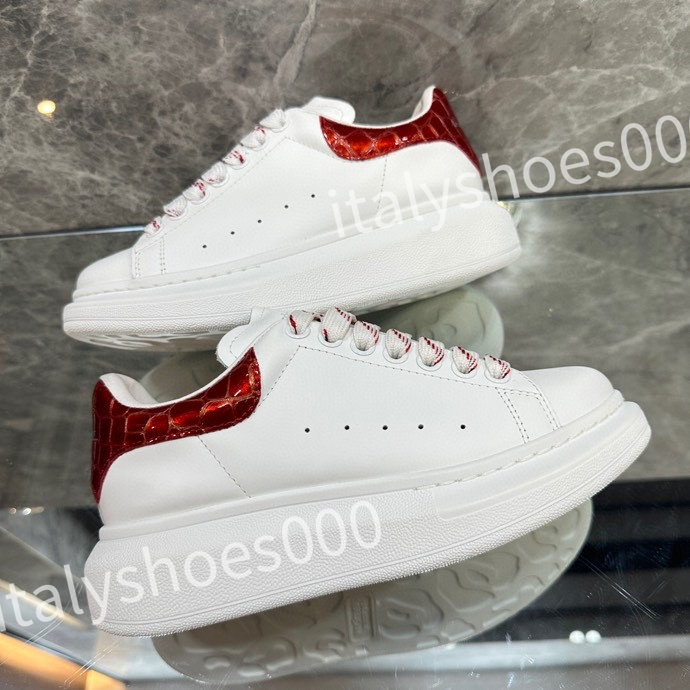 

Top Hot Luxurys Fashion Shoes White Black Dream Sneaker womens and mens Rubber Sole Soft Calfskin Leather Lace-up Trainers, 05