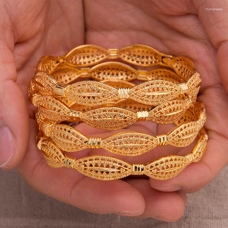 

Bangle 1Pcs/lot Can Open Dubai Gold Color Bangles Mother Jewellery Ethiopian Bracelets Women Arab African Wedding Jewelry Party Gifts Raym22