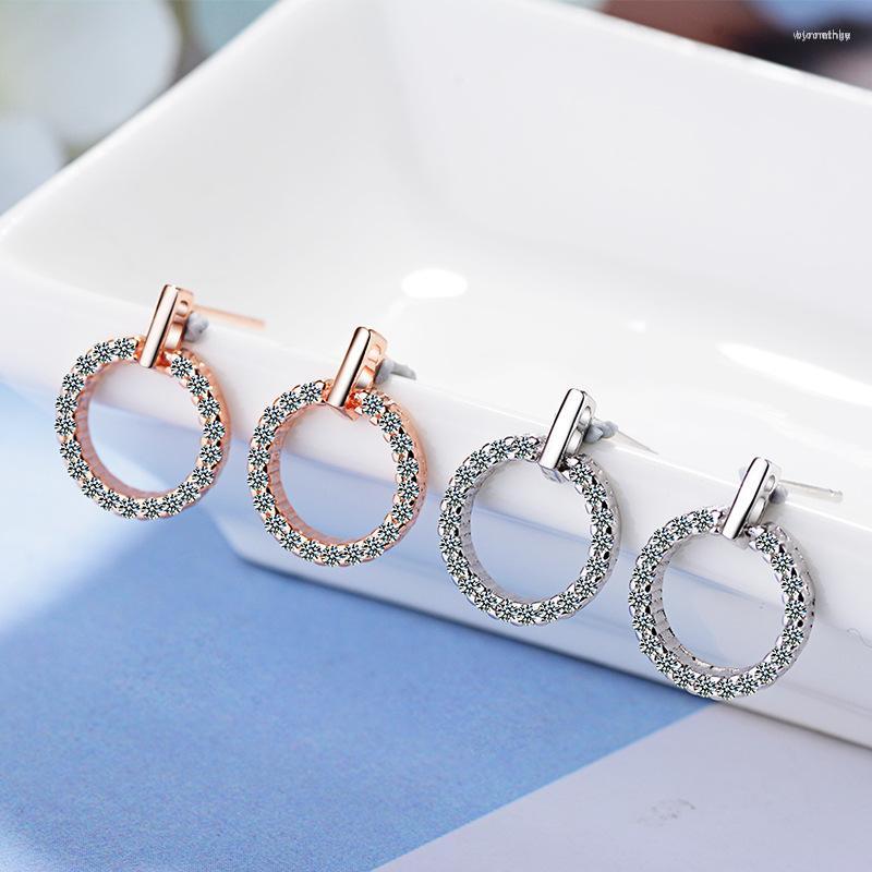 

Stud Earrings In 925 Sterling Silver Round Zircon For Women Luxury Designer Jewelry Wholesale Offers With GaaBou