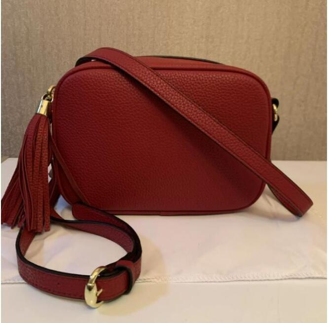 

Top quality 6-color brand female designer shoulder bag leather chain bag crossbody solid color women's handbag crossbody bag wallet, Red
