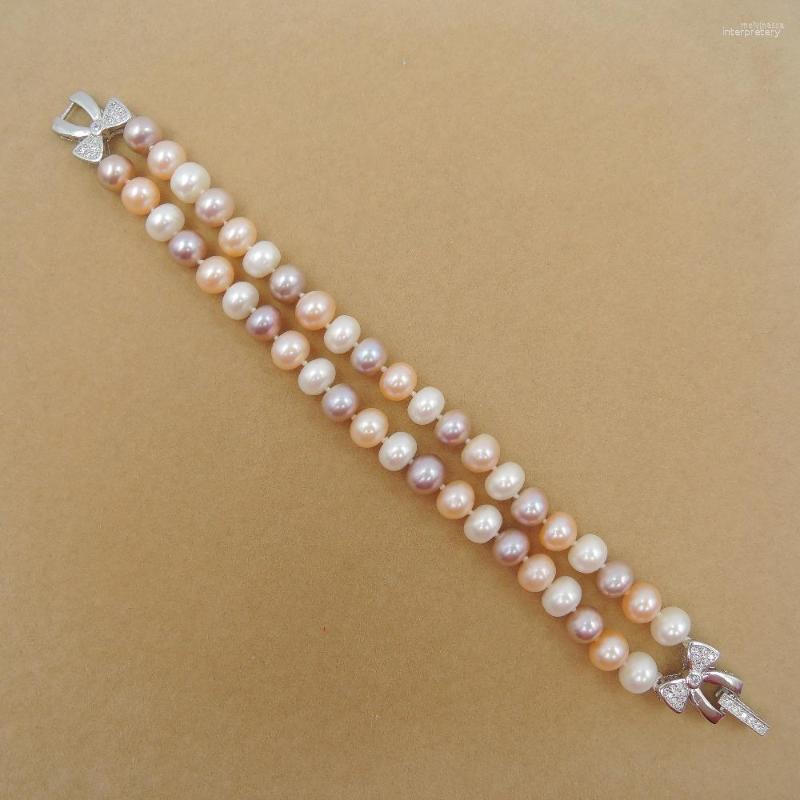 

Strand High Quality Pearl Bracelet NATURE FRESHWATER Bracelet- Good Quanlity- Gold Plating