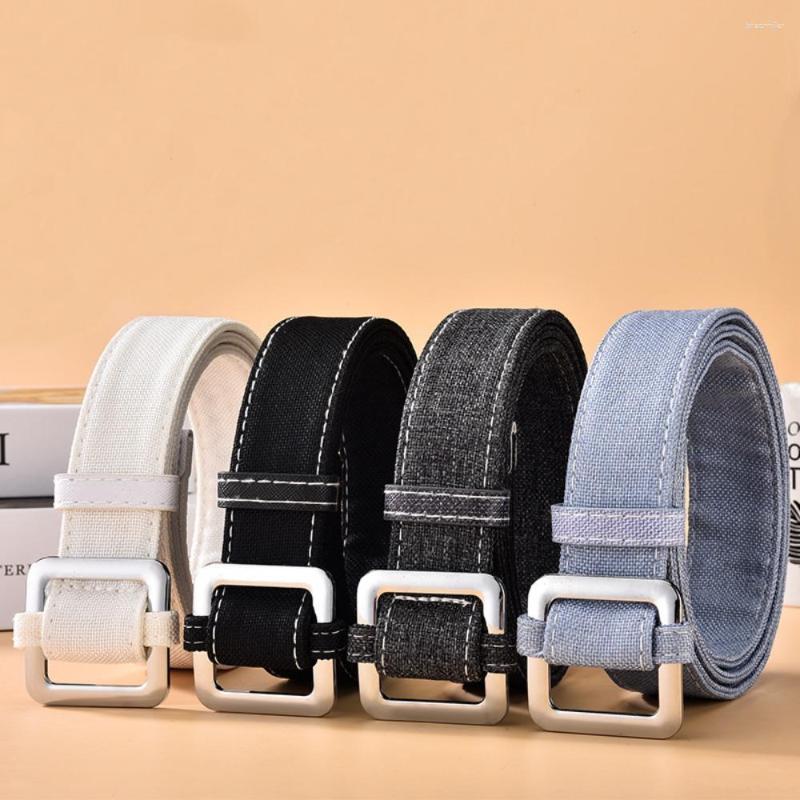 

Belts Retro Denim Canvas Belt Fashion Alloy Non-Porous Buckle Ladies For Women Wild Jumpsuit Waistband, Black