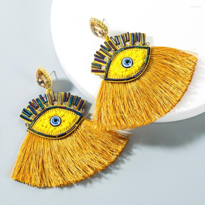 

Dangle Earrings 2023 Tassel Female Bohemian Vintage Rope Hanging National Luxury