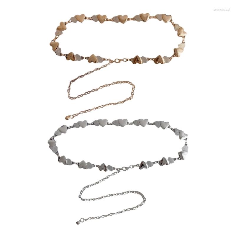 

Belts Body Chain Silver Gold Waist With Heart Nightclub Party Shinning Jewelry Drop