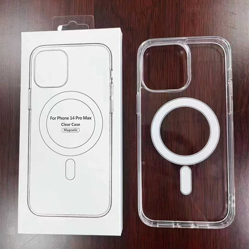 

iPhone 15 Transparent Magnetic Phone Cases Clear Acrylic Back Cover for Apple 15 14 13 12 11 pro max XR Samsung S23 S22 Ultra Compatible with Magsafe Charger, No retail box