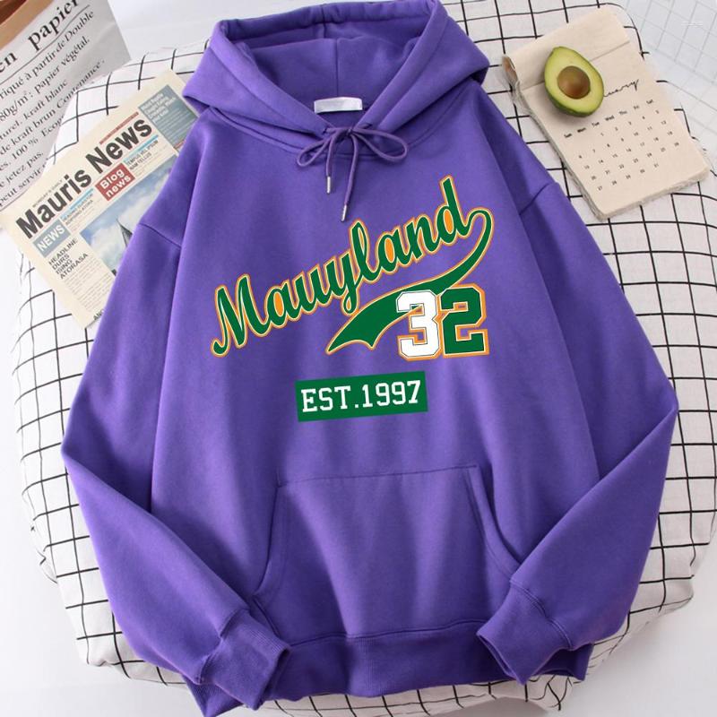 

Men's Hoodies Marllyland 32 Est.1997 Street Hip Hop Male Vintage Harajuku Clothes Classic All-Match Tracksuit Fleece Oversized Hooded, Dark gary
