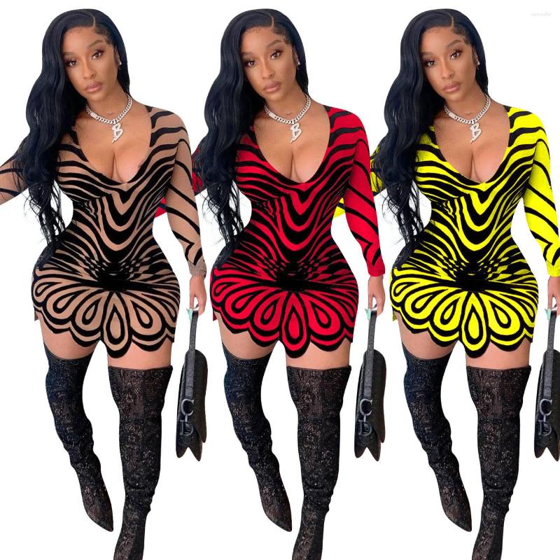 

Casual Dresses 2023 Summer Product Elegant All Match Fashion Sexy V Neck Irregular Ruffled Lace Striped Dress A Line Skirt, Red