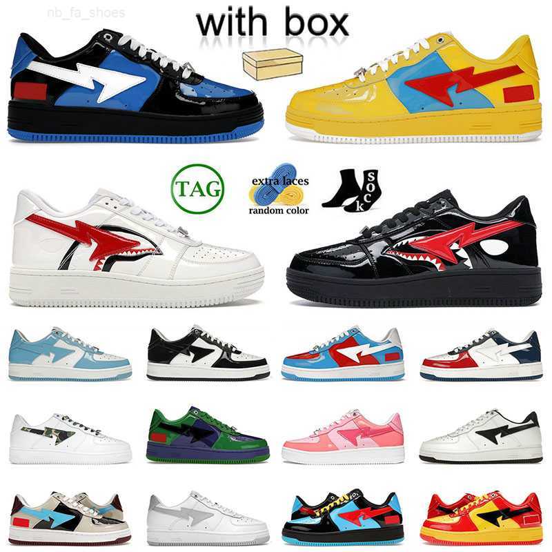 

2023 Designer Sta with Box Shoes Platform Star Sneakers Men Women Shark Black White Camo Combo Pink Stas D Sk8 Sta Plate-forme Scarpe, 34