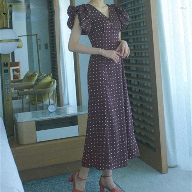 

Party Dresses Neck Puff Short Sleeve Dress Women High Waist Hip A Line Long Summer 2023 Print Robe Open Back Sexy, Black