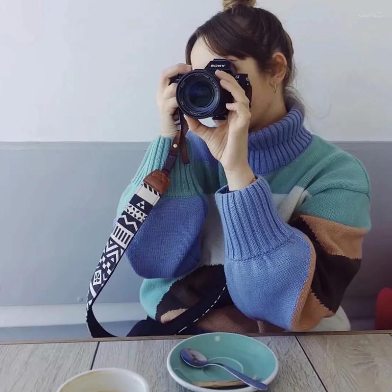 

Women's Sweaters 2023 Autumn Winter Casual Sweater Top Turtleneck Long Sleeve Knitted Pullover Y2K Loose Fashion Jumper Outfit, Multi