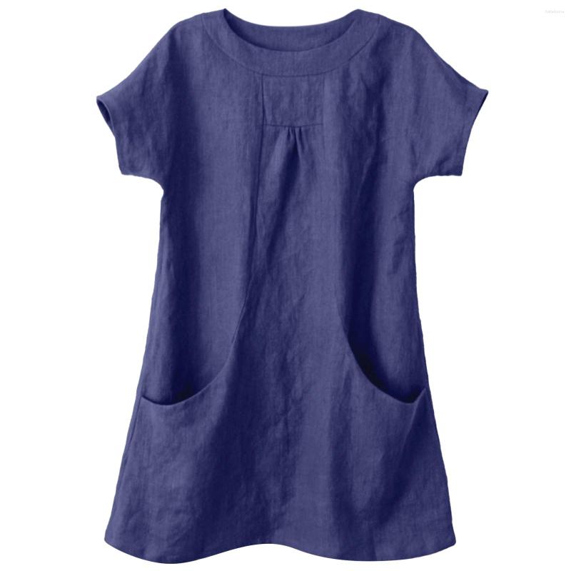 

Women's Blouses Womens 2023 Summer Spring Short Sleeve O Neck Casual Loose Tops Undershirts, Blue