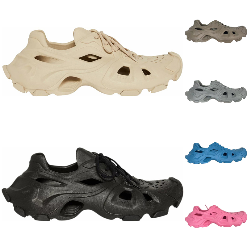 

Paris Sandals Men Women HD Low Lace-up Sneaker luxury Sandal Lace up summer beach shoes Flat Mens Slides slippers black beige Slide Rubber EVA Flip Flops Footwear