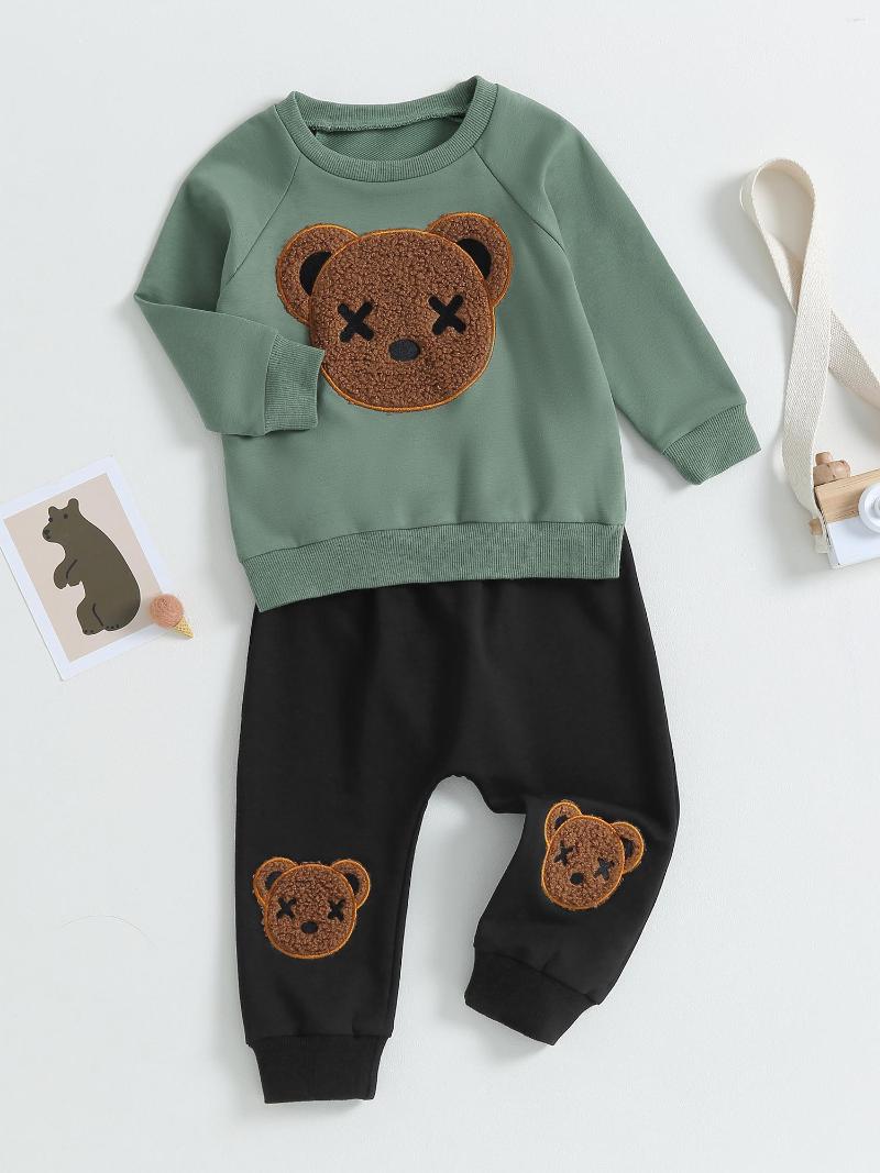 

Clothing Sets Adorable Panda Print Toddler Boy Outfit With Long Sleeve Sweatshirt And Pants - Perfect For Borns Infants Available In, Black