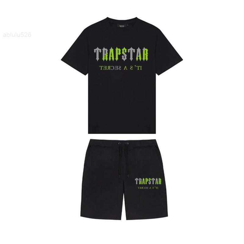 

Men's T-Shirts Summer TRAPSTAR Printed Cotton T-Shirt Men Beach Shorts Sets Streetwear Tracksuit Men's SportswearMen's