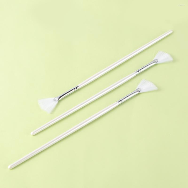 

Makeup Brushes Tools Handle Fan Shape Skin Care DIY Accessories For 3pcs