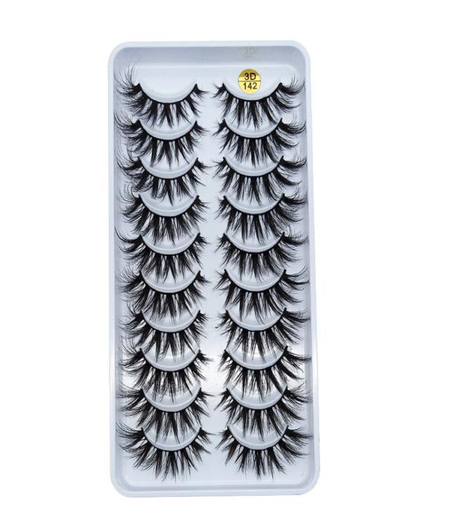 

6D Eyelashes Natural Long Cross 10 Pairs Lashes 3D Thick Party Big Eyes Makeup Cosmetic Tools2014614