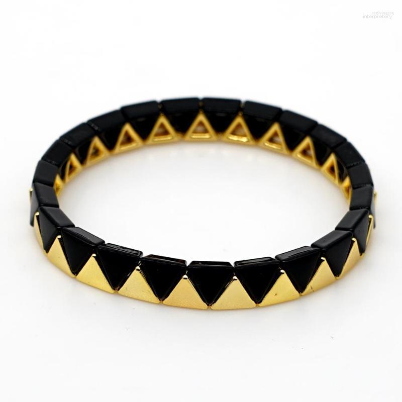 

Strand Alloy Black Gold Color Fashion Joker Bracelet Valentine's Day Gift Men's Friendship Bangle Cool Handmade Jewelry Accessories