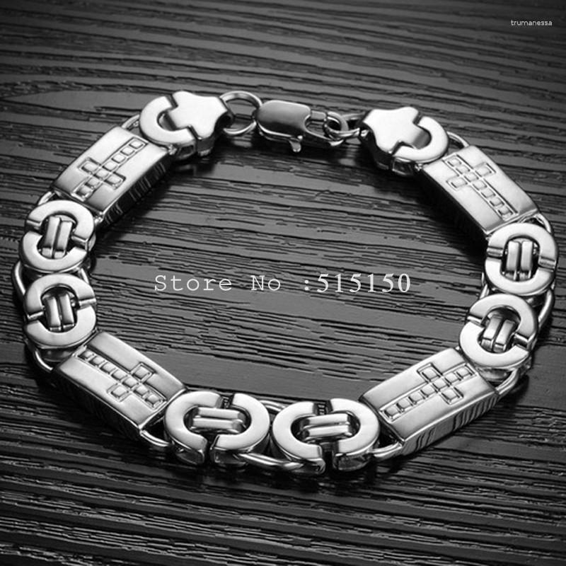 

Link Bracelets Chain September Fashion High Quality Men's Jewelry Bracelet Silver Color Cross Stainless Steel BraceletLink Raym22
