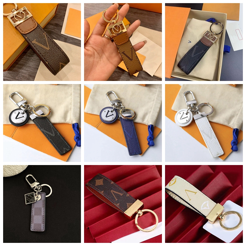 

Luxury keychains designer keychain Letters designer leather keychain Women jewelry Keyring Bags Pendant Car Key very good gift