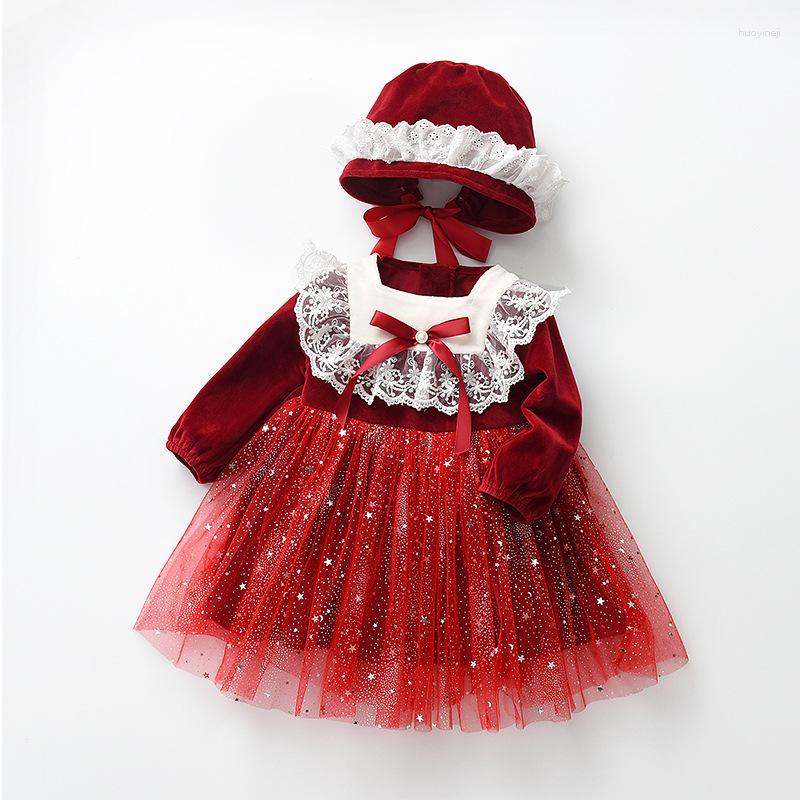 

Girl Dresses Toddler Baby Lolita Red Velvet Lace Dress Patch Shiny Sequins Tulle Princess Costume For Infantil Girls Christmas Outfit .