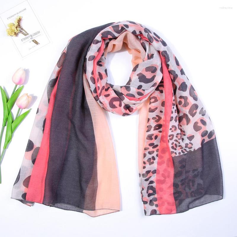 

Scarves 2023 Fashion Leopard Print Shawls Wrap Women Long Soft Scarf Hijab 7 Color