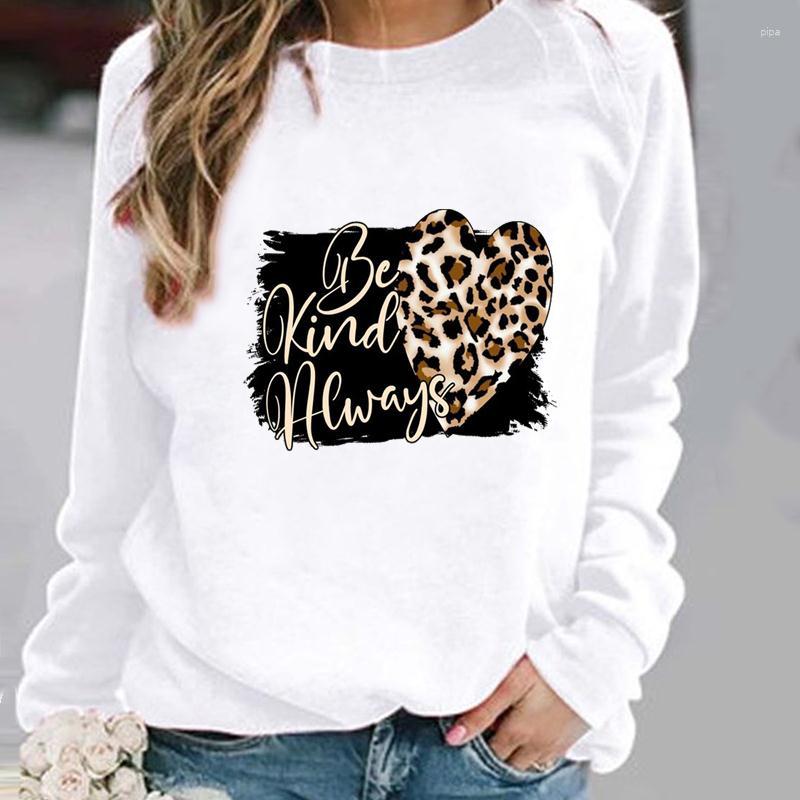 

Women's Hoodies Ladies Spring Autumn Winter Womens Female O-neck Casual Sweatshirts Woman Leopard Love Heart Pullovers Letter Clothing, Pwy28225