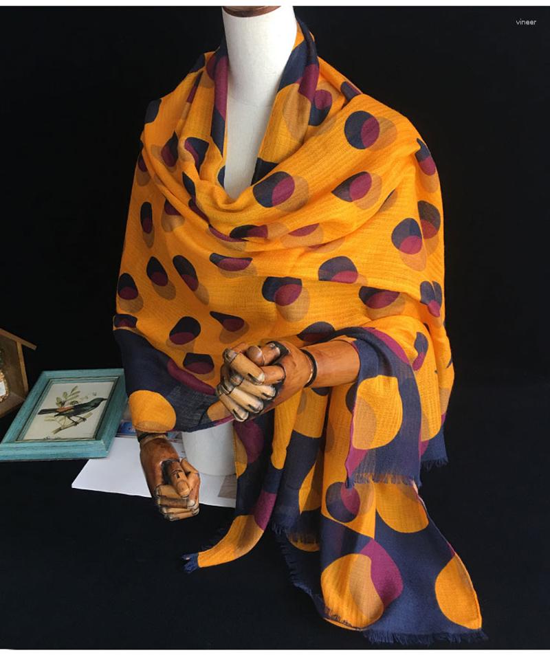 

Scarves Fashion Orange Ploka Dot Fringe Viscose Shawl Women Cotton Autumn Winter Scarf Pashmina Stole Bufandas Muslim Hijab