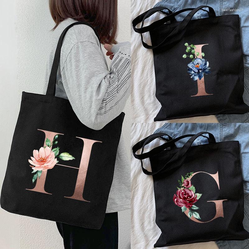 

Shopping Bags Initials Canvas Shopper Small Designer Womens Large Shoulder Print Fashion Casual For Girls, 1gwlr
