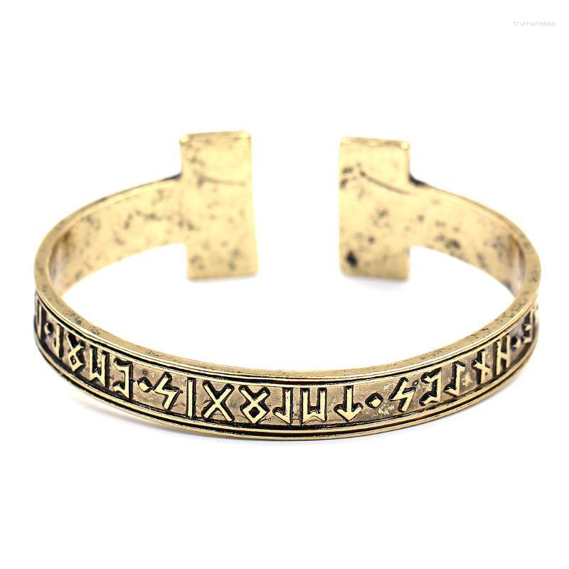 

Bangle ISINYEE Vintage Letter Open For Men Women Antique Gold Viking Bracelet Manchette Ethnic Cuff Bracelets Jewelry Raym22