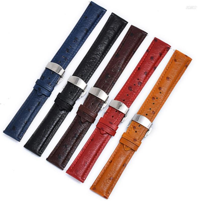 

Watch Bands Vintage Leather Watchbands Strap Ostrich Pattern Quick Release 18mm 20mm 22mm Watchband Belt For Men Accessories
