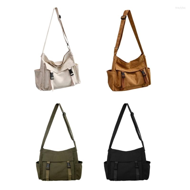 

Evening Bags School Bag For Women Messenger Shoulder Crossbody Student Tote Handbag, Beige