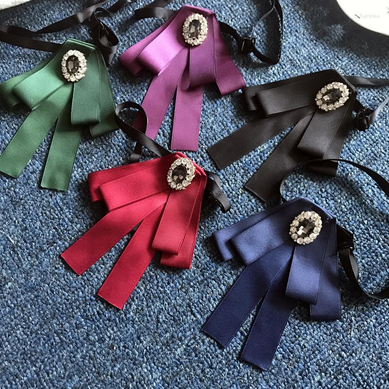 

Bow Ties Women Girls Silk Fashion Pretty Ribbon Solid Color Butterfly Bowties Cravat Vintage Neck Wear Accessories