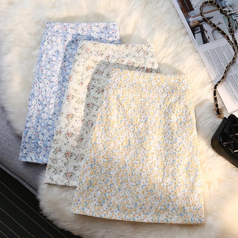 

Skirts Sexy Short Mini Skirt Women' Korean Fashion Casual High Waist A Line Lace Spring Summer Woman Clothing, Blue