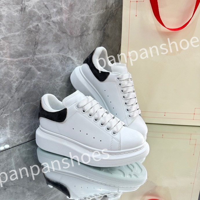 

New top Hot Designer sneaker shoe women Casual shoes mens leather white platforms with black outdoor sneakers size 35-46, 06